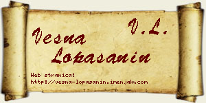 Vesna Lopašanin vizit kartica